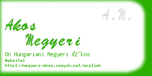akos megyeri business card